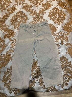 Kids Casual Elastic-Waist Pants in Light Gray